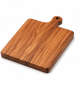 Tabla de cortar de madera natural con asa, tabla de cortar de madera gruesa para servir queso, pan y carne en la cocina - Product Image 4