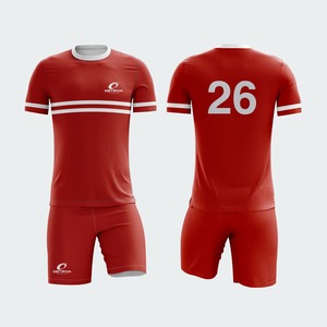 Ensemble de maillots de football personnalisés à séchage rapide, grande taille, unisexe, uniforme d'entraînement, imprimé par transfert thermique, style court, 100% coton - Product Image 3