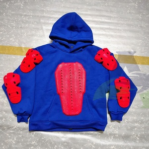 Sweat à capuche moto avec logo réfléchissant Sweat à capuche moto fabriqué sur mesure Poches kangourou Protection unisexe homologuée CE - Product Image 4