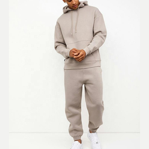 Nouvel ensemble de survêtement sportif 2026 pour hommes : sweat à capuche et pantalon de jogging en molleton de coton épais, respirant et à séchage rapide, idéal pour le streetwear. Vente en gros personnalisée. - Product Image 6