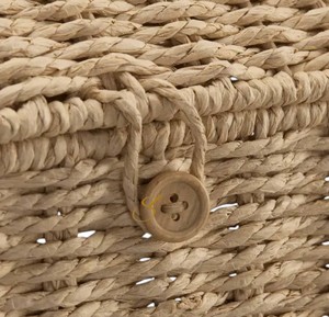 Wholesale Seagrass House Shaped Storage Basket Handwoven Wicker Dollhouse Organizer Bin Creative Kids <b>Toy</b> <b>Suitcase</b> - Product Image 4