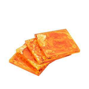 Orange Resin <b>Square</b> Luxury Eco-Friendly Table Coaster - Product Image 1