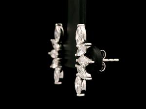 1ct 14K White Gold Marquise Lab Grown Diamond Petal Shape <b>Helix</b> Earrings Elegant Ear <b>Helix</b> <b>Stud</b> Minimal Fine Jewelry for Women - Product Image 4