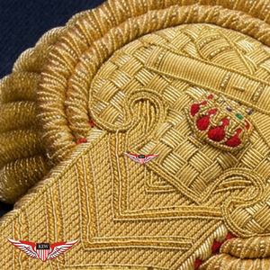 Elegantes Epaulettes de Tela Trenzada Ecológica con Bordado Dorado para Prendas Ceremoniales - Product Image 4