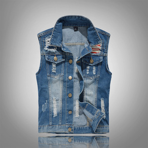 Men's Casual Slim Fit Quick Dry Breathable Sleeveless <b>Denim</b> Classic Button Jean <b>Jacket</b> - Product Image 6