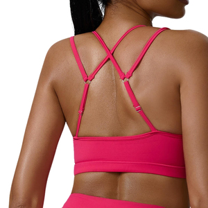 Soutien-gorge de sport pour femme à bretelles, de haute qualité, respirant, offrant un bon maintien, confortable, extensible, sans coutures, tendance - Product Image 1