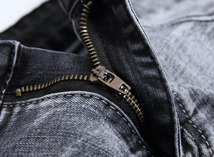 <b>Men's</b> High Waist Straight Leg Breathable Slim Fit Denim <b>Jeans</b> Waterproof Long Casual Pants With Logo for Autumn Cheap price - Product Image 4