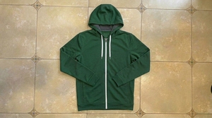 เสื้อสเวตเชิ้ตมีฮู้ดแขนยาวมีซิปสำหรับผู้ชาย สีฟ้า สีพื้น โพลีเอสเตอร์ แห้งเร็ว ทรงปกติ เสื้อลำลองสำหรับทุกฤดูกาล - Product Image 3