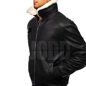 Chaqueta de Cuero Vacuno de Alta Calidad para Hombre, con Logotipo Frontal, Invierno, Casual, Transpirable, Manga Larga, Mejor Precio - Product Image 4