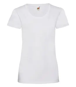 T-shirt Basic da donna girocollo T-shirt da donna a maniche corte in puro colore bianco T-shirt da donna in cotone pesante Casual di alta qualità 10 pezzi