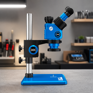 Microscopio Estéreo Trinocular con Zoom de 6X-45X |   Interfaz CTV de 0.5X |   Microscopio para Reparación de Teléfonos |   Banco de Trabajo Grande para Herramientas Ópticas de Precisión - Product Image 3