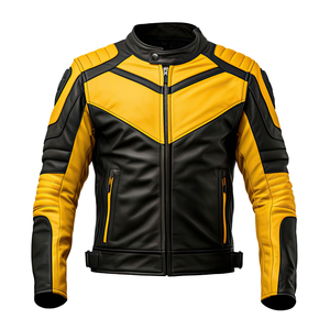 Chaqueta de Cuero Premium para Motociclistas, Impermeable, Transpirable, Protección Resistente, Ropa para Moto, Servicio ODM OEM, Color Único - Product Image 1