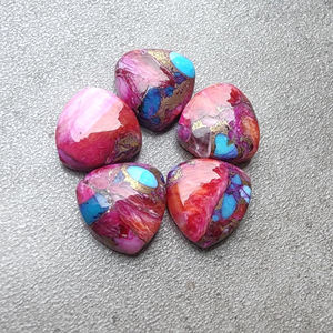 Turquesa Natural Rosa de Ostra Espinosa, Cabujón Trillón Calibrado con Base Plana, Gema | Disponibles en Todos los Tamaños - Product Image 6