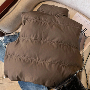Chalecos acolchados de moda para otoño e invierno, ropa cálida para mujer, abrigo elegante, chaleco acolchado sin mangas, chaleco acolchado personalizado para mujer - Product Image 2