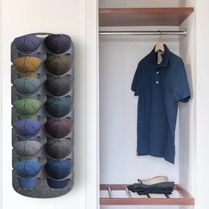 Organisateur de chapeaux en feutre visible, support de rangement et de présentation pour casquettes de baseball, pour placard, <span class=keywords><strong>mur</strong></span> ou porte - Product Image 2