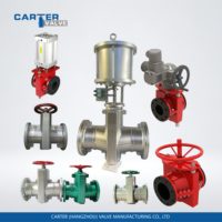 Vanne à pince Carter en acier au carbone, acier inoxydable 304/316, alliage d'aluminium, à bride, filetée, à collier, manuelle, pneumatique, hydraulique