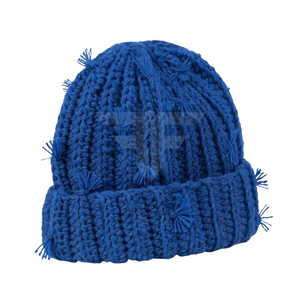 Gorros de punto para mujer al por mayor de fábrica, gorro de hip-hop cálido y grueso de colores para el frío - Product Image 1