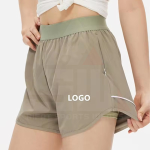Shorts Deportivos para Mujer, Cintura Media, Estampados, Transpirables, de Secado Rápido, Lona de Poliéster/Algodón, Cintura Elástica - Product Image 6