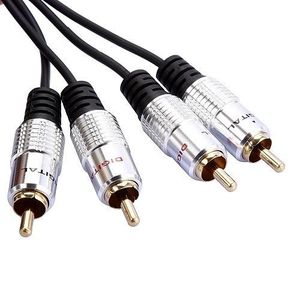 금도금 <span class=keywords><strong>2RCA</strong></span>-<span class=keywords><strong>2RCA</strong></span> 컴포넌트 오디오 케이블 - Product Image 2