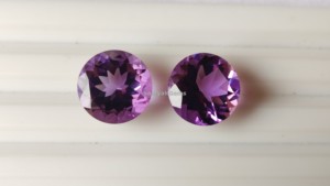 Gema facetada de amatista africana natural de Brasil, 10 mm, 12 mm, forma redonda ovalada, amatista suelta transparente para la fabricación de joyas - Product Image 2