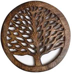 Hexagon Wooden Chevron Trivet V Shaped Slotted Heat Resistant Hot Pot Pad Kitchen Countertop Protector Geometric Coaster - Product Image 2