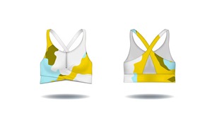 Sujetador deportivo sin costuras para mujer, transpirable, de alto soporte, de secado rápido, elástico en cuatro direcciones, con logo frontal, top de gimnasio, venta al por mayor personalizada - Product Image 6