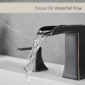 Rubinetto da Bagno ORB a 3 Fori con Scarico a Scomparsa, Maniglia a Doppia Leva, 8 Pollici, per Lavabo e Doccia - Product Image 5