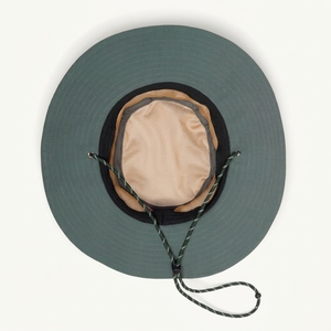 Unisex <b>Green</b> Bucket Hat Adjustable Brim Outdoor Casual Spring Summer Adult Hat Solid Color Polyester Canvas Style - Product Image 4