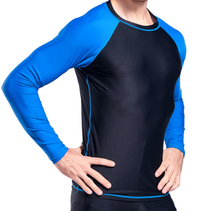 High Performance Anti-UV Front Logo Swimming Surfing Rash Guard Latest Edition Wholesale Full Sleeve Custom <b>Compression</b> <b>Shirt</b> - Product Image 2