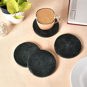 Premium Luxury Marble <b>Coaster</b> Set Natural Stone <b>Drink</b> <b>Coasters</b> With Smooth Gloss Finish Durable Heat Resistant Surface Ideal - Product Image 1