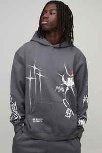 Sudadera con Capucha Extra Grande para Hombre, Gruesa, para Invierno, Nueva, de Alta Calidad, con Logotipo Personalizado, 100% Algodón, Tinte Liso - Product Image 4