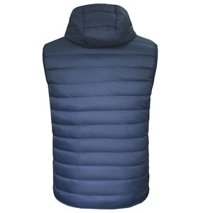 Gilet matelassé sans manches bleu OEM pour homme, personnalisable avec logo, veste d'hiver respirante avec fermeture éclair, nouveau design, chauffe-corps, vêtement d'extérieur - Product Image 4