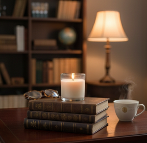 Bougie en verre parfumée artisanale de luxe en gros, écologique, mélange de cire de soja et de paraffine de qualité supérieure, design moderne, parfum floral, Ramadan - Product Image 2