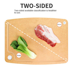 Tabla de Cortar Rectangular de Fibra de Madera de Doble Cara, Duradera, con Asa para Uso en la Cocina, Apta para Lavavajillas, en Caja Individual - Product Image 2