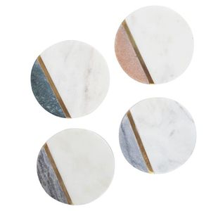 Stylish Design Marble Coaster Stone Coaster Wood Marble Coaster Stone and Coaster Tea Place Mats At low factory Price - Product Image 1