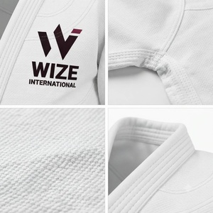 Unisex Adult BJJ <b>Kimono</b> 100% Cotton Martial Arts Gi Durable Front Logo <b>White</b> Color BJJ Uniform 220g Custom Logo & Sizes - Product Image 5