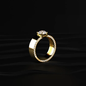 แหวนเพชรเม็ดเดี่ยวทรงเหลี่ยมเจียระไนคุณภาพสูง ชุบทอง 14KT สีเหลือง  เพชรเพาะเลี้ยงในห้องปฏิบัติการ สำหรับผู้ชาย สี E ความสะอาด VVS-VS  ทรงเหลี่ยมบริลเลียนท์ หรูหรา ได้รับการรับรองจาก IGI - Product Image 3