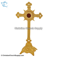 Relicario Cruzado de Latón |   Cruz Relicario Decorativa para Iglesia – Export Corporation