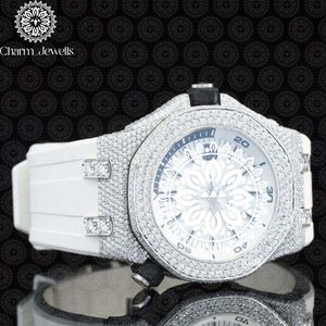 Reloj de Lujo para Hombre Charm Jewells, Acero Inoxidable, Esfera de 40 mm, Correa de 20 mm, Bisel con Diamantes, Cierre Oculto con Botón, Movimiento Mecánico - Product Image 3