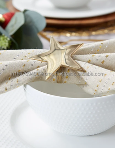 Préparer le stock de noël Trending Star Rond de serviette pour la table Décoratif de haute qualité Style américain Anneaux de serviette de mariage - Product Image 6