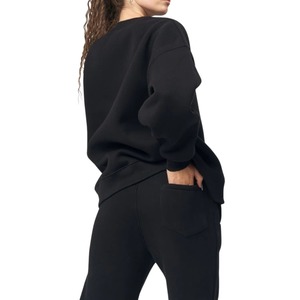 Conjunto Deportivo de 2 Piezas para Mujer, Chaqueta Holgada y Pantalones Deportivos de Pierna Ancha con Rayas, Ropa Deportiva Informal - Product Image 3