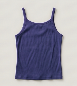<b>Women's</b> Purple Sleeveless <b>Tank</b> <b>Top</b> O-Neck Solid Color <b>Knitted</b> Casual Wear Breathable - Product Image 2