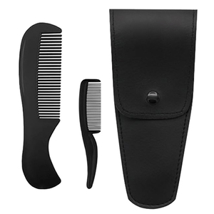 Ensemble de ciseaux et peigne pour barbe et moustache pour hommes, 5,5 pouces, acier inoxydable, lame tranchante, outil de coiffure pour barbe, kit avec logo personnalisé et étui de voyage - Product Image 6