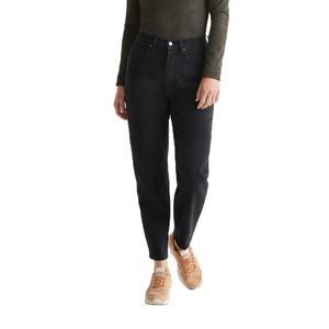 Jean en denim foncé décontracté pour femme, taille mi-haute, coupe régulière, respirant, lavable, couleur bonbon, design personnalisé, haute qualité - Product Image 4