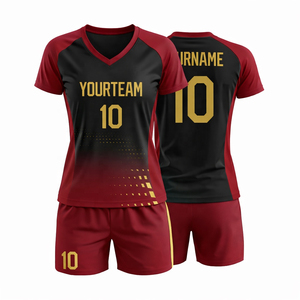 Breathable Lightweight Volleyball Uniform Customizable Team Logo Jersey And Shorts <b>Performance</b> <b>Wear</b> For Training - Product Image 5