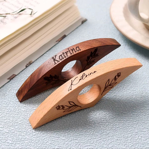 Finger Ring Reader Support <b>Book</b> Finger Holder Wooden - Product Image 1