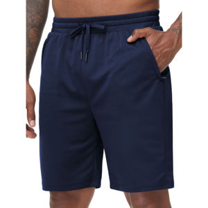 Shorts pour hommes à logo imprimé en tissu lisse, poches zippées, personnalisables, en polyester et élasthanne, pour le sport – Vente chaude - Product Image 5