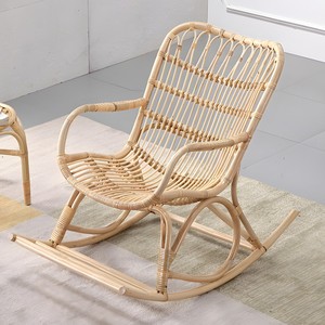 Fauteuils à bascule naturels en rotin, prix de gros, fauteuil inclinable pour chambre d'enfant, chaise inclinable pour maman - Product Image 5
