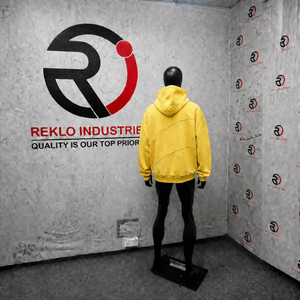Custom <b>Yellow</b> Washed Oversized <b>Hoodie</b> <b>Men</b> Streetwear Pullover With Curved Seam Design Drop Shoulder Fashion Casual Hooded Sweats - Product Image 4