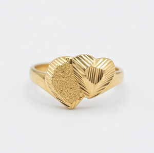 Bague double cœur DIVYORO - Product Image 1